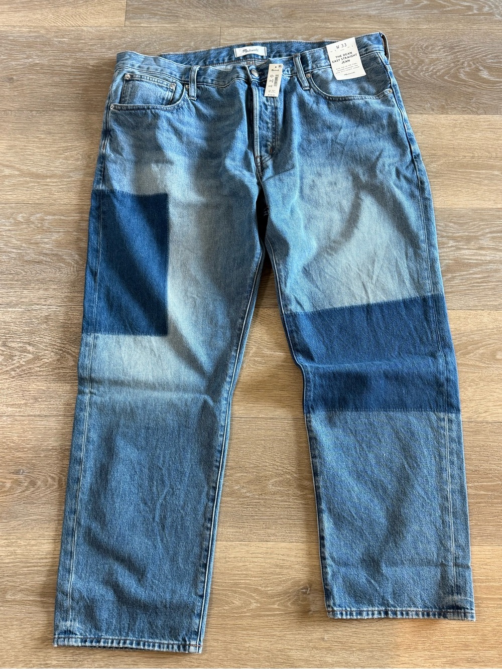 Madewell The Dean Easy Straight Jeans 33 Brand New - Picture 2 of 3